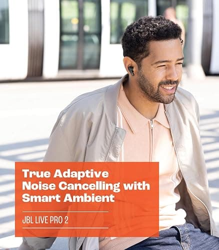 JBL Live Pro 2 - True Wireless Noise Cancelling Earbuds, up to 40 Hours of Playback with Wireless Charging, 6 mics for Perfect Calls, Touch & Voice Control, IPX5 Water Resistant (Black) thumbnail 4