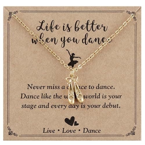 Kivosliviz Ballet Gifts for Women Young Teenage Dancer Teachers Students Jewelry Ballerina Necklace - Image 1