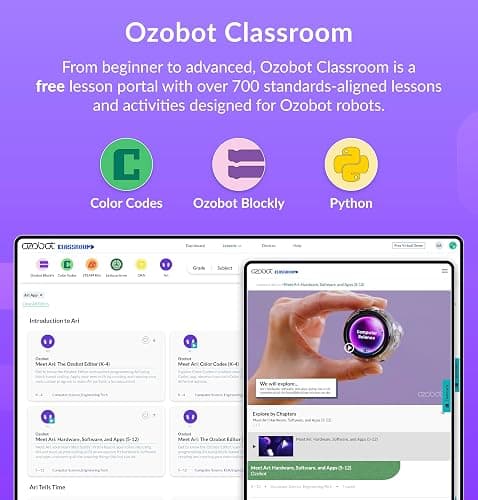 Ozobot Ari Entry Kit | Interactive Learning Robot with Touch Screen, ToF Sensor, Accelerometer, Gyroscope, and AI Integration | Hands-On STEM Education for Classrooms and Homeschool thumbnail 6