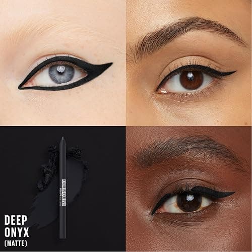 Maybelline TattooStudio Long-Lasting Sharpenable Eyeliner Pencil, Glide on Smooth Gel Pigments with 36 Hour Wear, Waterproof, Deep Onyx, 1 Count thumbnail 2