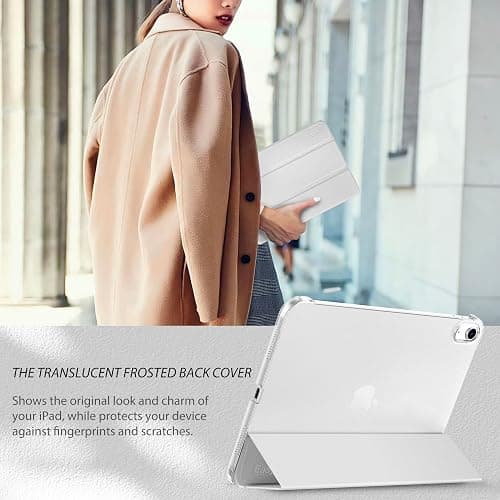 EasyAcc Coque pour iPad A16 11ème 2025 11 Pouces/iPad 10ème Génération 10,9 Pouces 2022, Ultra Fin Étui de Protection Translucide Mat avec Fonction réveil/Sommeil Automatique, Argent thumbnail 6