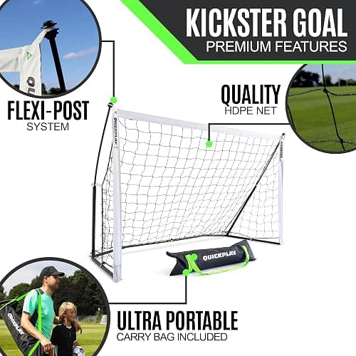QUICKPLAY Kickster Soccer Goal Range – Ultra Portable | Quick and Easy Set Up | Includes Net and Carry Bag | Available in 7 Sizes | Backyard Soccer Net for Kids & Adults [Single Goal] thumbnail 6