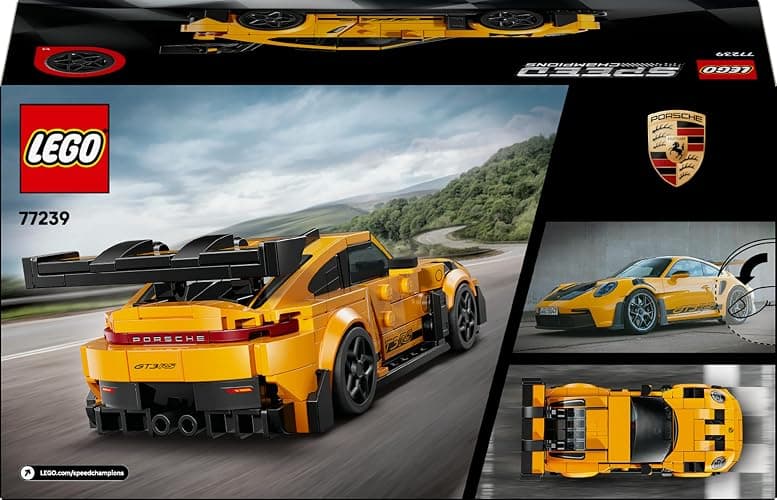 LEGO Speed Champions Porsche 911 GT3 RS Super Car Toy - Car Model Kit with a Driver Minifigure - Birthday Gift for 9+ Year Old Boys - 77239 thumbnail 11