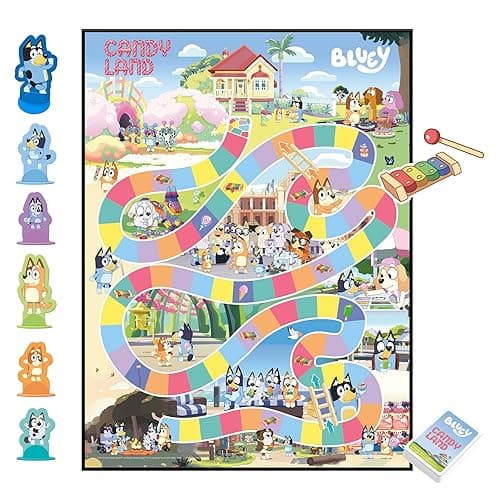 Hasbro Gaming Candy Land Bluey Edition Board Game | Ages 3 and Up | 2-6 Players | Play as Dad, Mum, Bluey, Bingo, Muffin, or Socks | Preschool Games | Kids Gifts (Amazon Exclusive) thumbnail 4