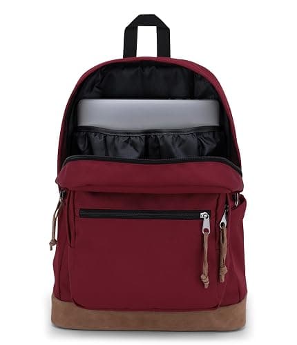 JanSport Right Pack Backpack - Durable Daypack with Padded 15" Laptop Sleeve, Spacious Main Compartment & Integrated Water Bottle Pocket - Russet Red thumbnail 6