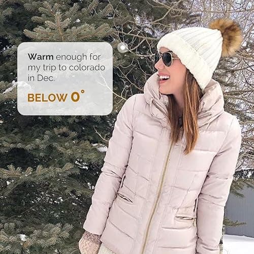 FURTALK Womens Winter Knitted Beanie Hat with Faux Fur Pom Warm Knit Skull Cap Beanie for Women thumbnail 6