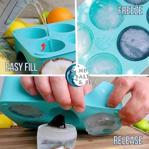 Silicone Shark Fin Ice Cube Tray, 100% Food Grade, BPA-Free Sharkweek Shark Gifts, Dishwasher Safe Silicone, Shark Party or Birthday Gift, Upright-Floating Fin Ice Mold thumbnail 6