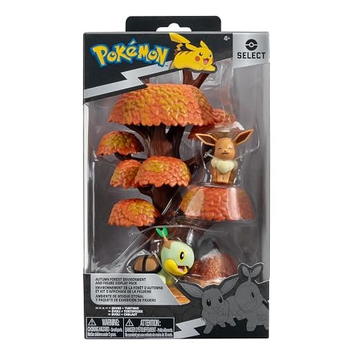 Jazwares Pokemon Autumn Forest Environment - 6-Inch Multi-Level Display Set with Two 2-inch Battle Figures thumbnail 3