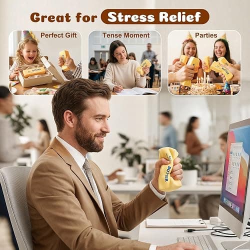 Zrpot Butter Squishy, Slow Rising Squishy, Stress Relief & Sensory Toys Squeeze Toy Soft Butter Squishy Toy Creative Gift for Office Desk & Classroom (1) thumbnail 7