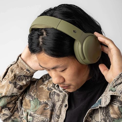 Skullcandy Crusher ANC 2 Wireless Over-Ear Bluetooth Headphones with Multi-Sensory Bass, Active Noise Cancelling, Up to 60 Hours Battery, Microphone for iPhone Android - Drab thumbnail 5
