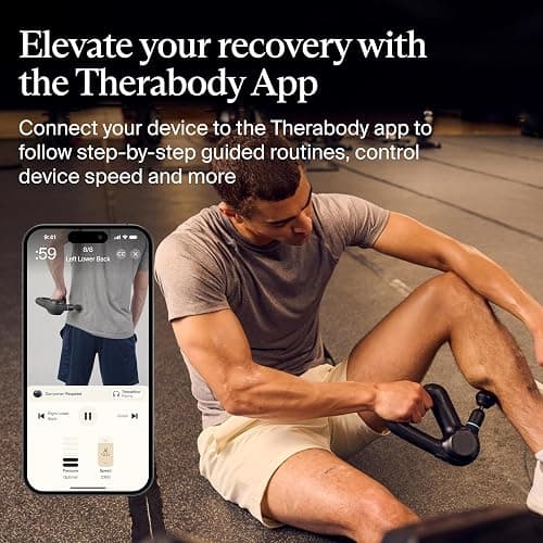 TheraGun Therabody Prime (5th Generation) - Deep Tissue Percussion Therapy Massage Gun - Bluetooth Enabled, Personal Massager for Pain Relief in Neck, Back, Leg, Shoulder and Body (Black) thumbnail 4