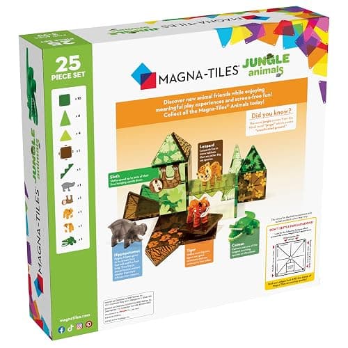MAGNA-TILES Jungle Animals 25-Piece Magnetic Construction Set, The ORIGINAL Magnetic Building Brand thumbnail 3