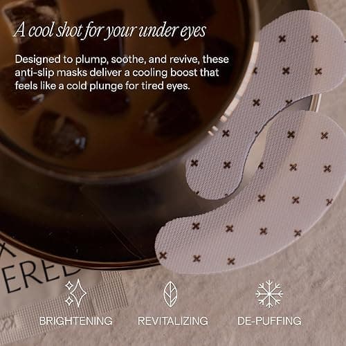 + Lux Unfiltered - Iced Latte Cooling Under Eye Patches - Eye Masks | Caffeine, Niacinamide & Hyaluronic Acid Eye Mask (10 Pairs) - Depuffs, Brightens Dark Circles, Hydrates - Vegan, Cruelty-Free thumbnail 2