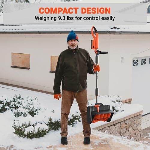 VOLTASK 24V 13-inch Cordless Snow Shovel with Directional Plate, Battery & Quick Charger Included thumbnail 2