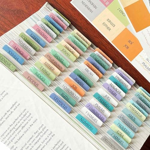 Laminated Bible Tabs, Reposition Large Print Stickers, Easy to Read and Apply Bible Tabs for Women and Man (Uniform) - Image 1
