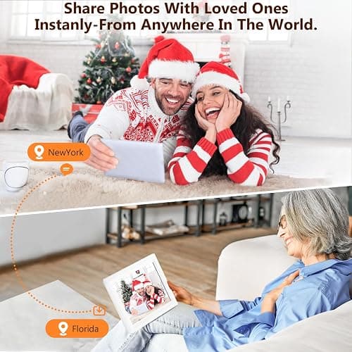 Smart White Digital Picture Frame WiFi Send Photos from Your Phone 16GB Storage 10.1inch 1280x800 IPS Touch Screen Digital Photo Frame Auto-Rotate Wall Mountable Photo Picture Frame Digital thumbnail 6