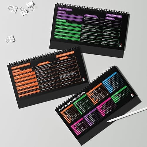 Excel Cheat Sheet Desk Pad 10x5 | Google Sheets Cheat Sheet & Python Cheat Sheet | Desk Calendar with Excel & Gmail Shortcuts | Photoshop & Windows Shortcut Keys - 12 Pages thumbnail 6