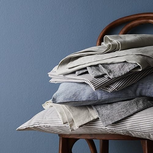 Queen Sheets Stripe Grey - 6 Piece 1500 Supreme Collection Fine Brushed Microfiber Deep Pocket Queen Sheet Set Bedding - 2 Extra Pillow Cases, Great Value, Queen, Classic Stripe Gray thumbnail 6