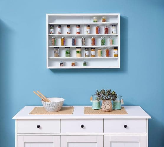 Inter Link Vitrine Collection pour Figurines vitrine Murale Blanche 80x60cm | Idéale pour les collectionneurs vitrine murale en MDF et verre pour mettre les figurines à l'abri de la poussière thumbnail 2