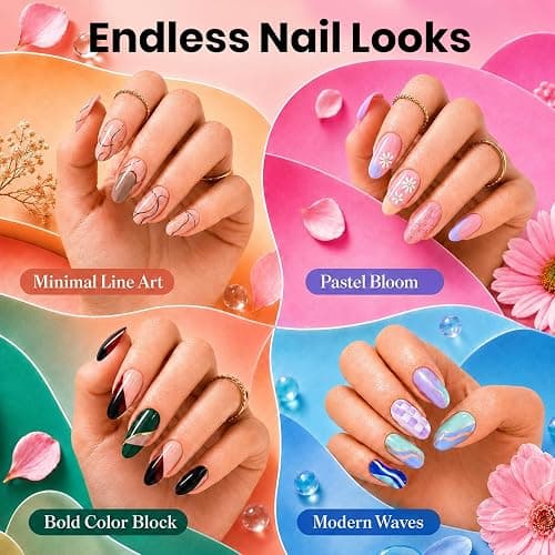 beetles Gel Polish Set Vivid Seasons - Summer Gel Nail Polish Set 36 Colors Pink Yellow Green Purple Jelly Shades 45pcs with Base & Top Coat UV LED Soak Off DIY Salon Gift for Women | 45 Pcs Gel Polish Kit with Pink Yellow Green Purple Shades, 4pcs Base Top Coats for Diy Uv Led Manicures thumbnail 4