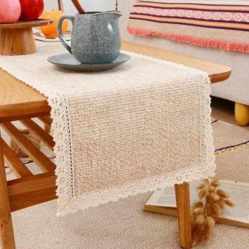 YUZHANGHE Tablecloth Nightstand End Tabletop Dust Cover 15.7x17.7 Night Stand Table Linen - Khaki thumbnail 6