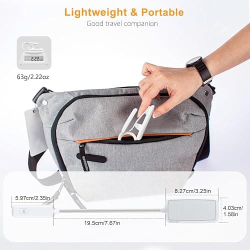 Gritin 9 LED Rechargeable Book Light for Reading in Bed -Eye Caring 3 Color Temperatures,Stepless Dimming Brightness,80 Hrs Runtime Small Lightweight Clip On Book Reading Light for Studying-White thumbnail 8