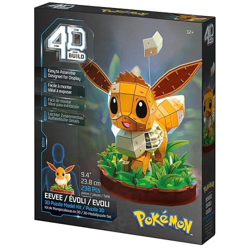 4D Build Pokémon Eevee 3D Puzzle Model Kit, Desk Décor, Shelf Display | 238 Premium EPS Foam Pieces, No Glue Or Tools Required, Build & Display Collectible Hobby Kit Gift For Fans Ages 12+ thumbnail 10