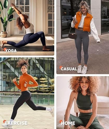 GAYHAY High Waist Yoga Pants with Pockets, Leggings for Women Tummy Control Compression Workout Leggings for Women thumbnail 4