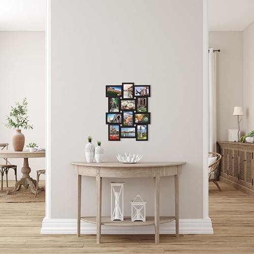 Melannco 18x23 Inch Black Collage Picture Frame - Multi-photo Frame with 12 Openings - Six 6x4 and Six 4x6 Slots - Wall Mounted Gallery Frame for Family Photos - Home Decor Multi-picture Frame thumbnail 6