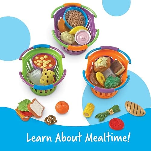 Learning Resources New Sprouts Bundle of Breakfast, Lunch and Dinner - Food Toys, Pretend and Play, Imaginative Skills, Toddlers Kitchen Toys, Fruit and Vegetable Basket, Gifts for Boys and Girls thumbnail 2