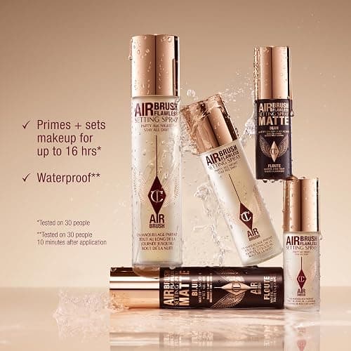 Charlotte Tilbury Airbrush Flawless Setting Spray - Ultra-Fine Hydrating Mist to Prime & Set Makeup Up to 16Hr – Soothes and Blurs Skin, Waterproof, Wedding Makeup thumbnail 13