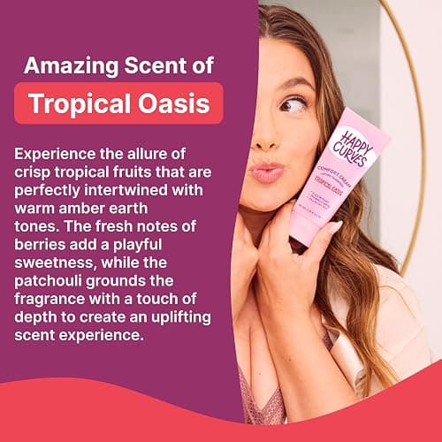 HAPPY CURVES Lotion to Powder Anti Chafing Odor Control Cream for Women: Aluminum-Free Cream for Private Parts, Under Breast, & Body 2.25 Fl Oz (1 Pack, Tropical Oasis) thumbnail 5