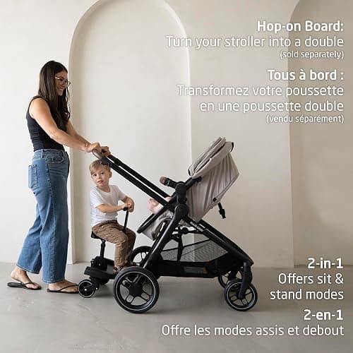 Maxi-Cosi New Generation Zelia Luxe 5-in-1 Modular Travel System, Carriage Mode, Reversible Toddler Seat, Mico Infant Car Seat (included), Enhanced All-Terrain Wheels, Use from Birth – Bassalt Black thumbnail 5