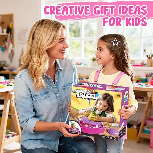 Pottery Wheel for Kids, Arts and Crafts for Kids Ages 8-12, Crafts for Girls 8-12, Complete DIY Clay Wheel Pottery Kit for Beginners, Kid Crafts Gifts for Girl Toys Ages 8 9 10 11 12 Year Old Birthday thumbnail 7