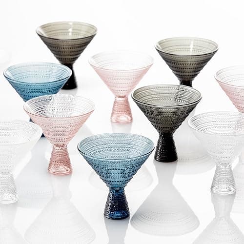 Fortessa Jupiter Beaded Hobnail Glass, 11.5 Ounce Martini (Set of 2), Clear thumbnail 3