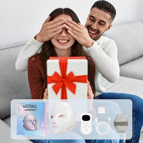 8-Color Red Light Therapy Mask: FDA-Cleared LED Facial Mask for Skin Care, Red Blue Light for Face, 150 LED Lights Beauty Care Device for Women Mom Wife at Home & Office, SP-FM-01 thumbnail 7