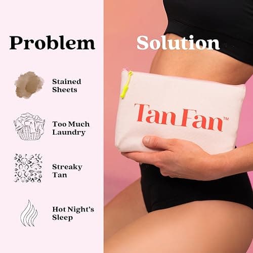 Tan Fan Self Tan Sleep Sac for Dark Tanners – Stop Fake Tanner Staining Sheets Overnight - Thicker Underlay Sleep Sac for Ultra Dark Spray or Lotion - Lightweight, Cooling thumbnail 7