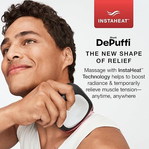Shark DePuffi Instant Contrast Therapy Tool, Mountain Blue, FH220BK | Instant Hot + Cold Contrast Therapy Tool, Developed with Dermatologists, Switches Temps in 30 Seconds Across 6 Levels thumbnail 4