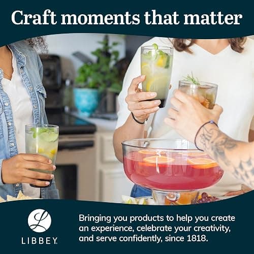 Libbey Classic Rocks and Tumbler Glasses Set of 16, Smoke Hue, Lead-Free Water Glasses, Dishwasher Safe Drinking Glasses Set thumbnail 6