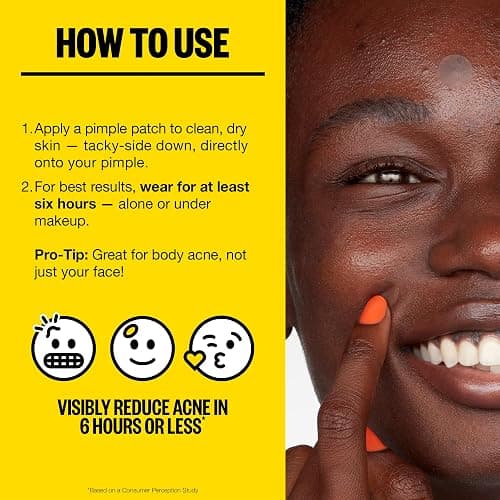 PEACE OUT Acne Day Dot, Sheer Acne Healing Dots, Virtually Invisible Wear, Hydrocolloid Pimple Patches Helps Clear Blemishes Quickly with Encapsulated Salicylic Acid, Retinol & Aloe Vera, 20 dots thumbnail 7