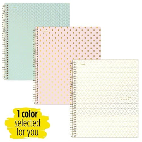 Five Star Spiral Notebook + Study App, 1-Subject, College Ruled Paper, 11" x 8-1/2", 100 Sheets, Design Will Vary (06348) thumbnail 3