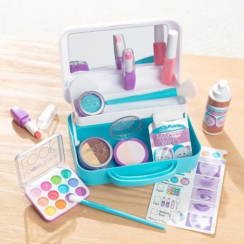 Melissa & Doug Love Your Look Pretend Makeup Kit Play Set – 16 Pieces for Mess-Free Pretend Play (Does NOT Contain Real Cosmetics) thumbnail 10