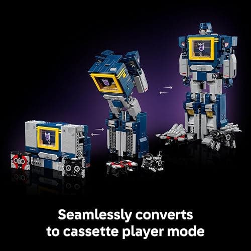 LEGO Icons Transformers: Soundwave - Building Set W/Sound Effects for Adults, 18+ - Model Kit W/Ravage & Laserbeak Figures - DIY Home Decor - Collectible Gift Idea for Sci-FI & Movie Fans - 10358 thumbnail 5