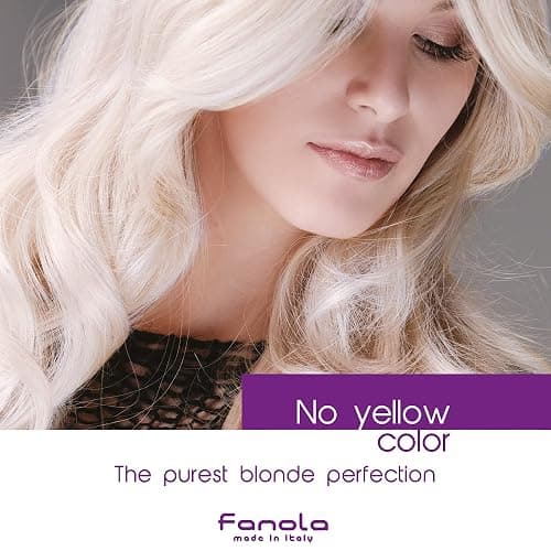 Fanola No Yellow Shampoo & Nutri Care Restructuring Deep Conditioner 11.8 oz / 2pk - Anti Brass Depositing Purple Shampoo Toner for Blonde & Damaged Hair thumbnail 8