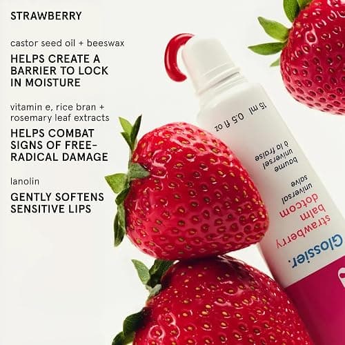 Glossier Balm Dotcom Lip Balm & Universal Salve, Strawberry Jammy Pink Tint | Up to 12-Hour Moisture, Nourishes Dry Cuticles & Skin, Antioxidant-Rich Lanolin, Beeswax & Castor Oil, Cruelty-Free thumbnail 4