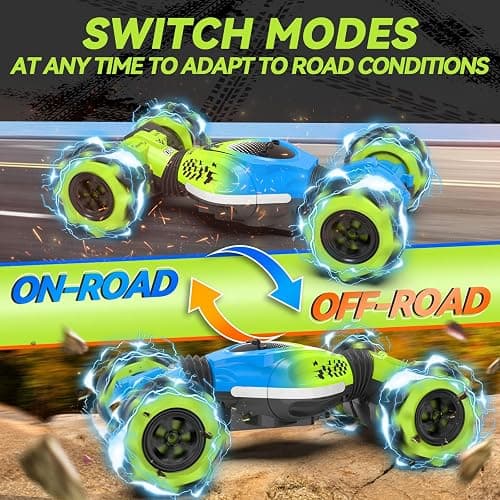 Dysaim Gesture RC Car Hand Controlled Stunt Car for 6-12 yr Boys Girls, 2.4GHz Remote Control Gesture Sensor Toy Drift Twist with Light Music for Kids Birthday Xmas Gift thumbnail 2
