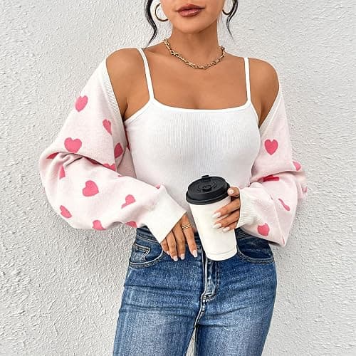 Durio Women Y2K Bolero Shrug Long Sleeve Knit Cropped Cardigan | Stretchy Open Front Sweater with Drop Shoulders, Perfect for Halloween Costumes, Parties & Festivals Outfits, Casual Days thumbnail 2