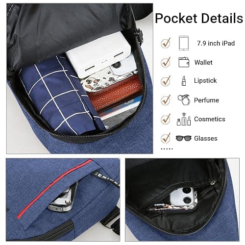 Crossbody Bags for Women Men Shoulder Backpack Messenger Phone Bag Handbag Sling Chest Pack for Hiking Traveling Camping thumbnail 3