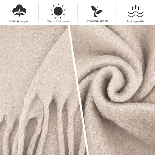 MissShorthair Thick Scarf for Women Big Chunky Colorful Blanket Fluffy Soft Scarves Winter Colorful Shawl Warps thumbnail 5