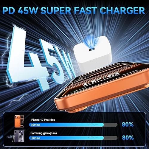 45W USB C Fast Charger For iPhone 17e 17 16 15 Pro Max Charger Plug [2M] | USB C Fast Charging Cable 65W iPhone 17 16 16e 15 Pro/Max/Plus/Air High Speed Adapter UK 3 Pin USB C Plug Samsung S26/S25 thumbnail 4